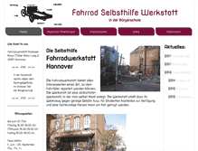 Tablet Screenshot of fahrradwerkstatt-hannover.de